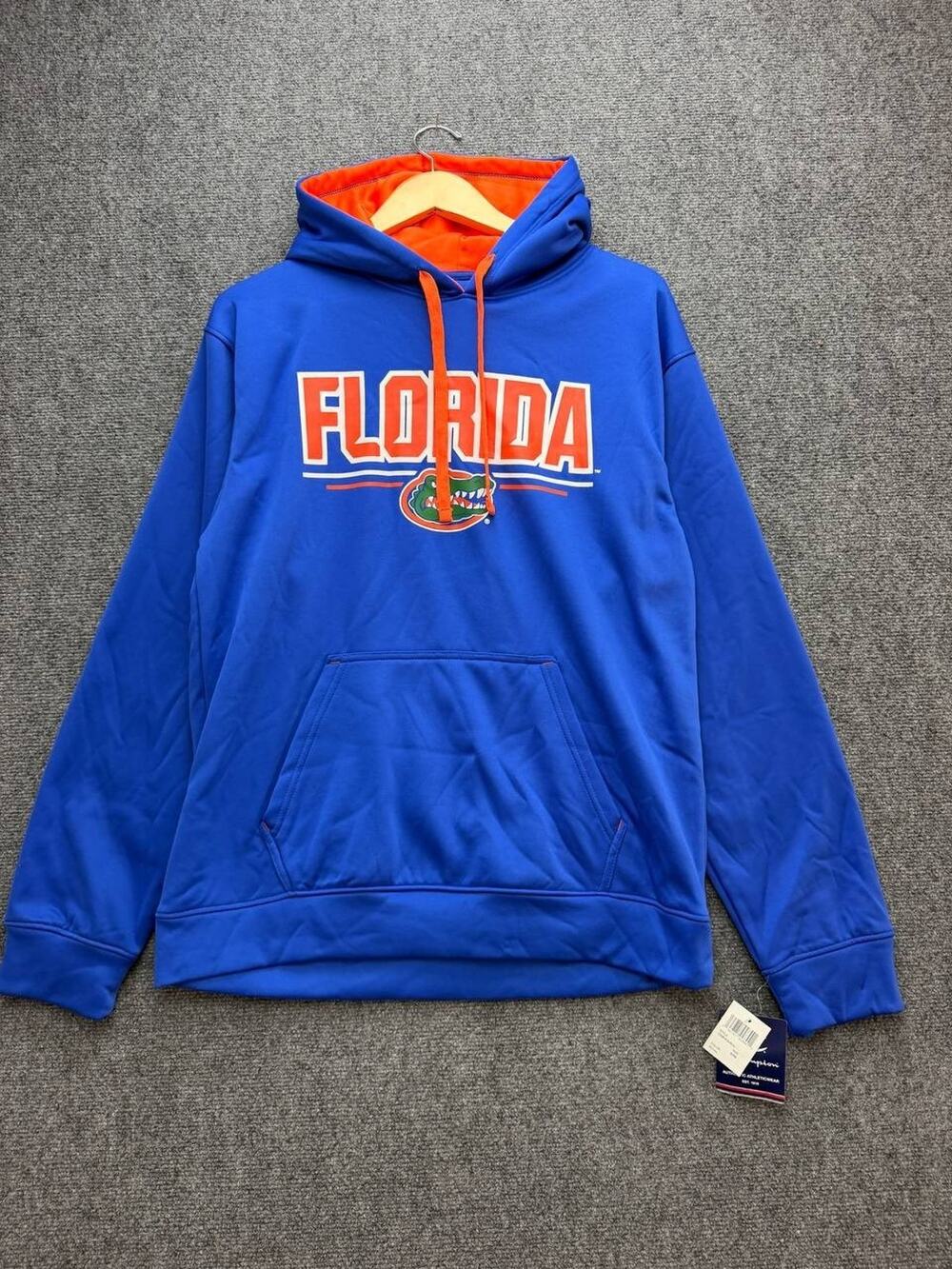 Champion Florida Gators Mens Medium Blue Orange Pullover Hoodie New With Tags